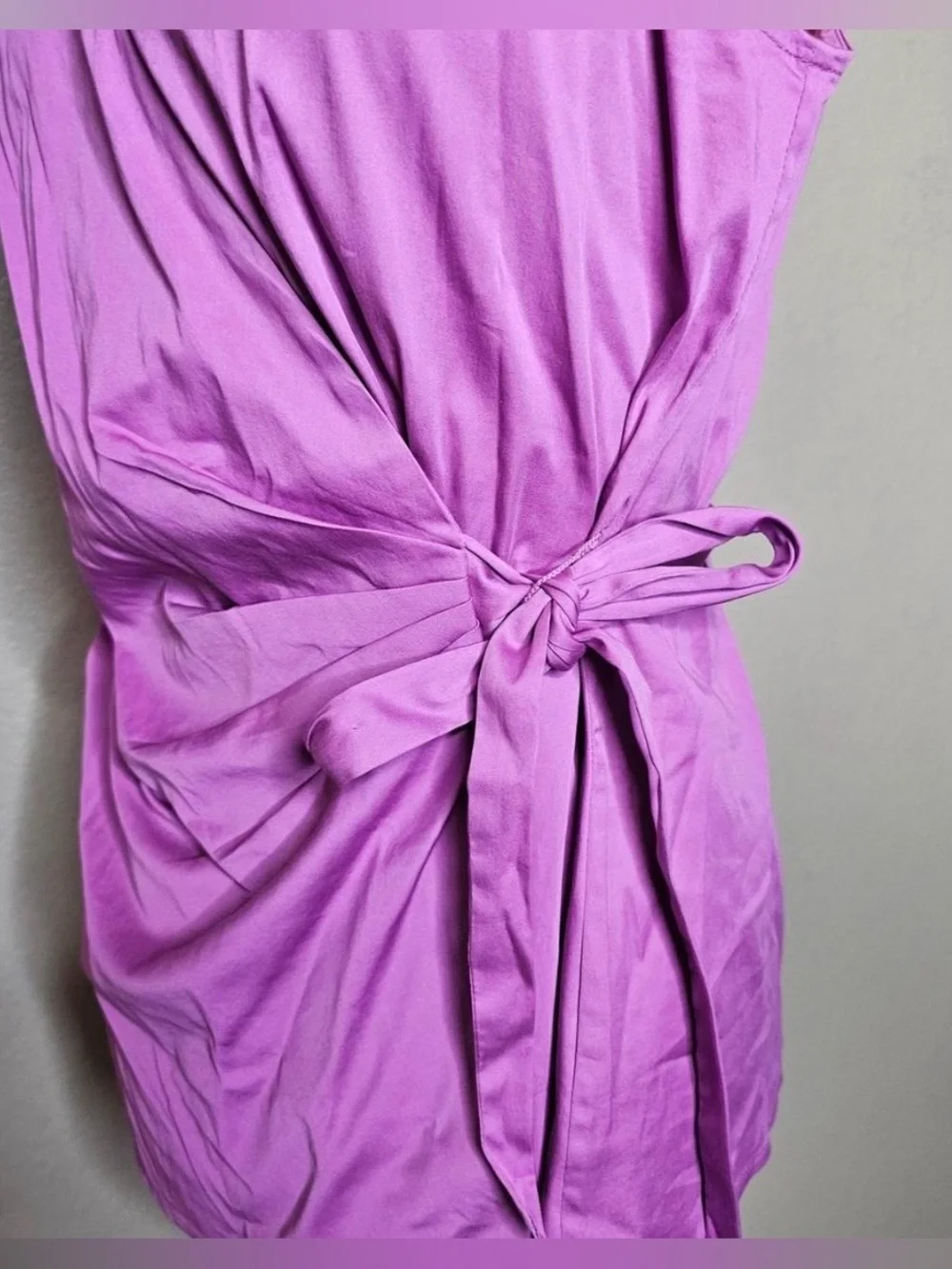 Ann Taylor - 12 Orchid Cotton Sleeveless Wrap Blouse - Picture 2 of 8